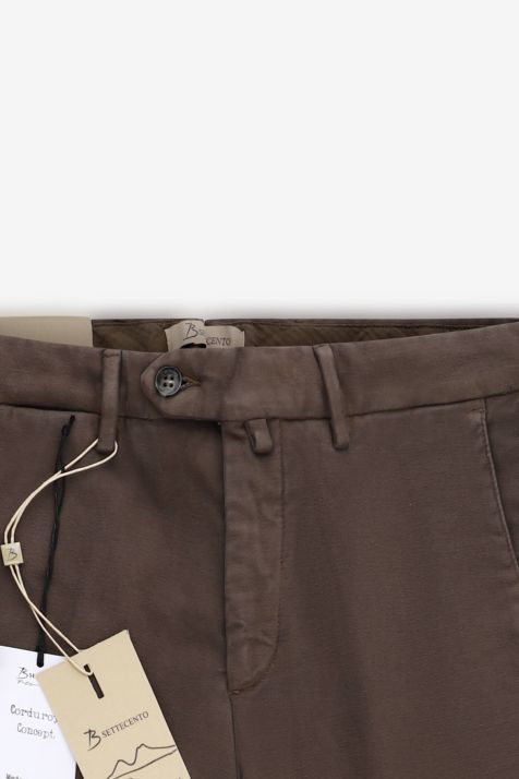 Men's Trouser B-Settecento Chino Slim Plain 98% cotton 2% elastan