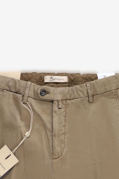 Men's Trouser B-Settecento Chino Slim Plain 50% lycra 44% cotton 4% cashemere 2% ea