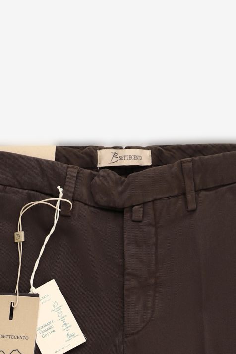Men's Trouser B-Settecento Chino Slim Plain 97% cotton 3% elastan