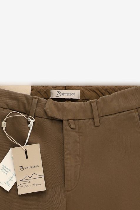 Men's Trouser B-Settecento Chino Slim Plain 98% cotton 2% elastan