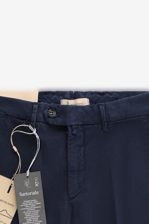Men's Trouser B-Settecento Chino Slim Plain 97% cotton 3% elastan