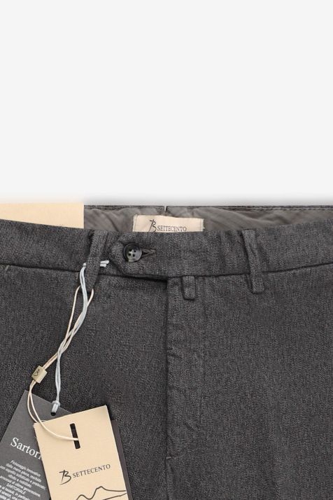Men's Trouser B-Settecento Chino Slim Plain 97% cotton 3% elastan