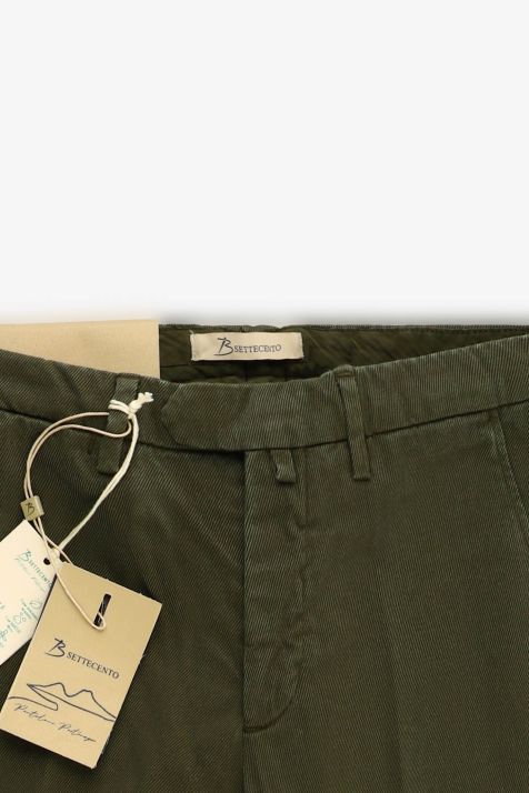Men's Trouser B-Settecento Chino Slim Plain 73% cotton 24%  polyestere 3% vi