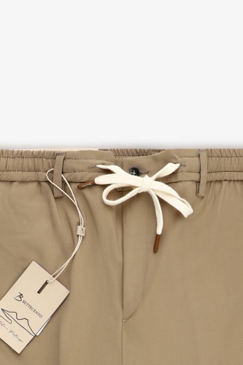 Men's Trouser B-Settecento Chino Slim Plain 52% wool 43% polyester 5% ea
