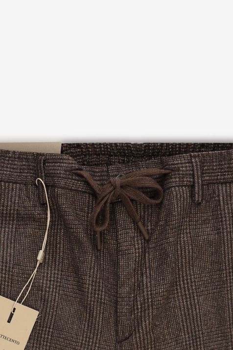 Men's Trouser B-Settecento Chino Slim Check 62% virgin wool 24% polyamide 9% acrylique 4% cashmere 1% ea