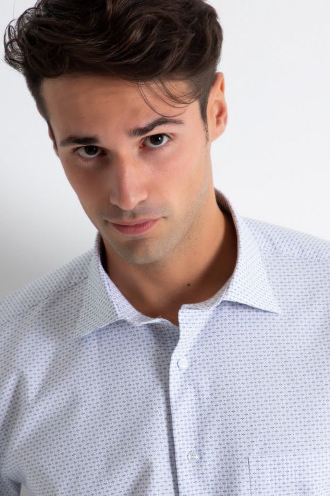 Men's Shirt Aplomb Classic Semi-plain 100% cotton collar Italian Long sleeve