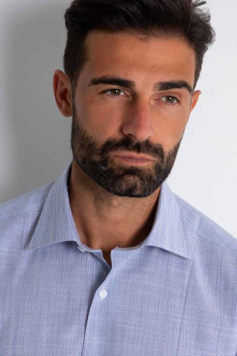 Chemise Homme Aplomb Regular Rayures 100% coton col Classique Manche longue