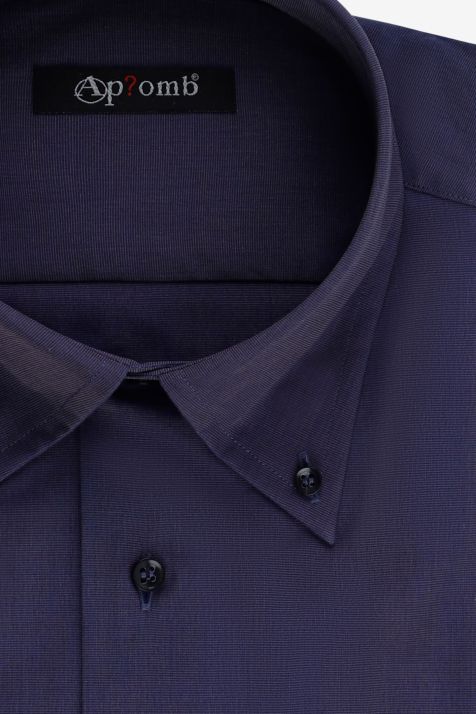Hemd Herren Aplomb Classic Einfarbig 100% Baumwolle kragen Button-Down Lange Ärmel