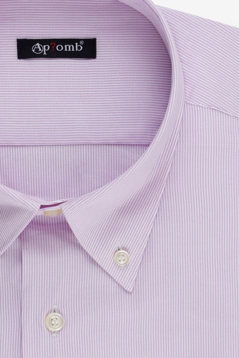 Chemise Homme Aplomb Classic Rayures 100% coton col Boutonné Manche longue