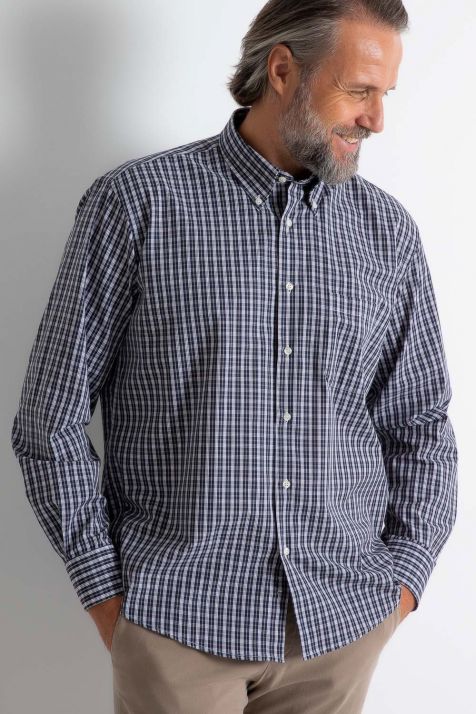 Camisa Hombre Nologo Classic Cuadros 100% algodón cuello Abotonado Manga larga