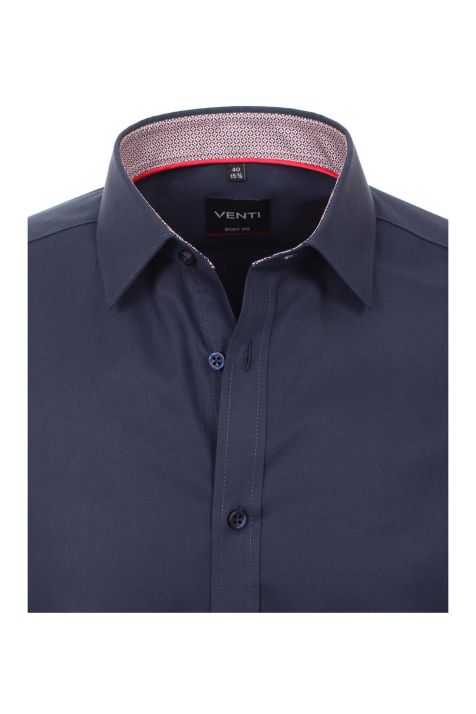 Men's Shirt Venti Slim Plain 100% cotton collar Italian Long sleeve