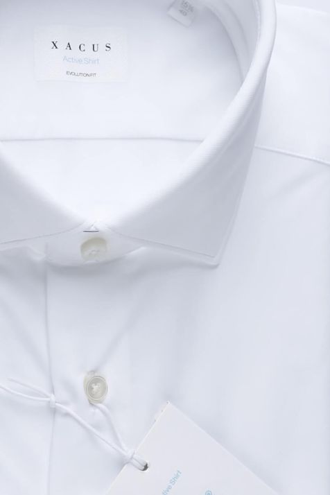 Hemd Herren Xacus Classic Einfarbig 85 % Polyamid, 15 % Elastan kragen Französisch Lange Ärmel