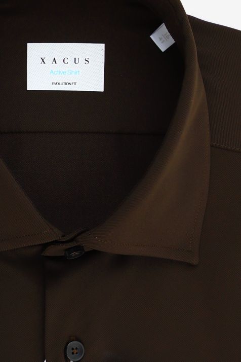 Men's Shirt Xacus Classic Plain  87% polyamide 13% elastane collar French Long sleeve