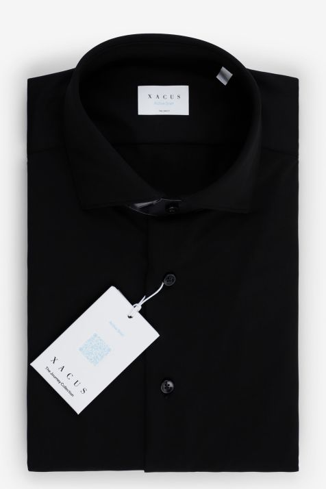 Men's Shirt Xacus Regular Plain 86%  polyamide 14% elastane collar French Long sleeve