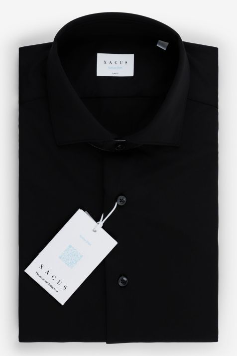 Camisa Hombre Xacus Slim Lisa 86% poliamida 14% elastano cuello Francés Manga larga