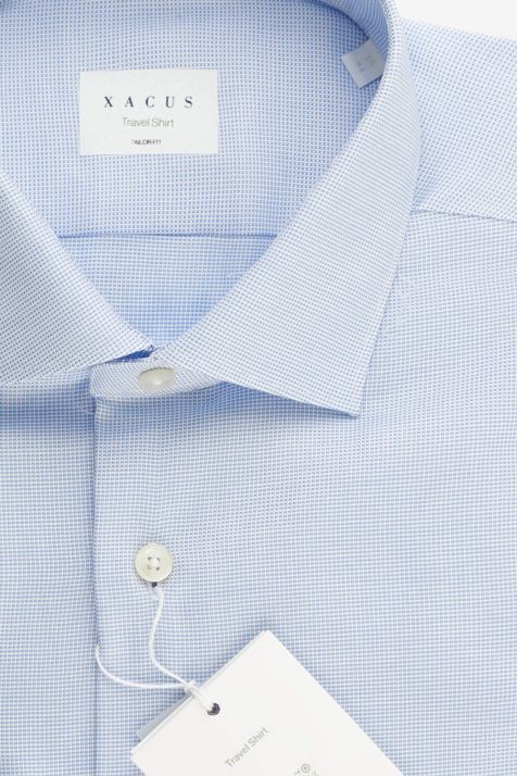 Men's Shirt Xacus Regular Not Iron Semi-plain 100% cotton collar French Long sleeve