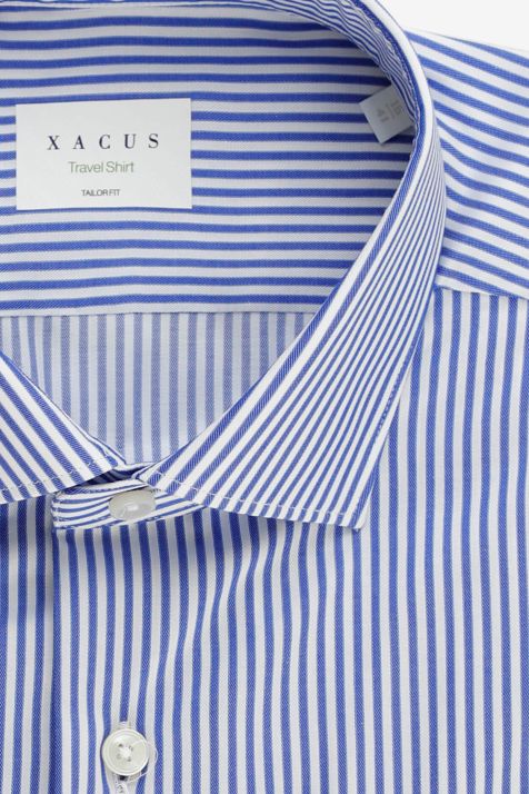 Men's Shirt Xacus Regular Not Iron Stripe 100% cotton collar French Long sleeve
