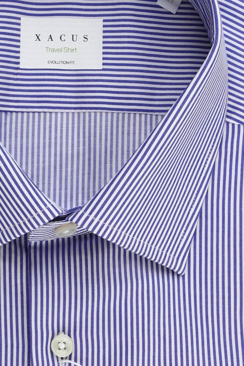 Men's Shirt Xacus Classic Not Iron Stripe 100% cotton collar French Long sleeve