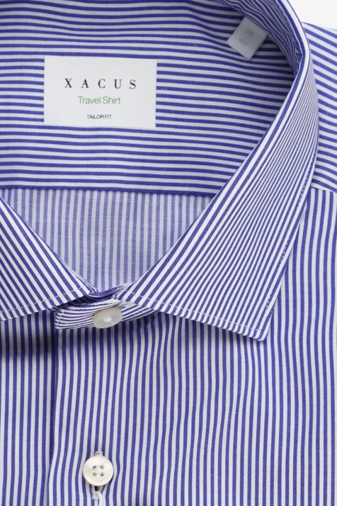 Men's Shirt Xacus Regular Not Iron Stripe 100% cotton collar French Long sleeve