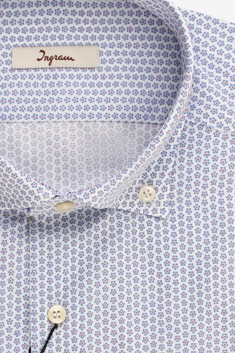 Hemd Herren Ingram Regular Halb Unifarben 100% Baumwolle kragen Button-Down Lange Ärmel