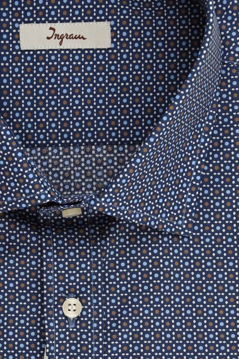 Camisa Hombre Ingram Classic Diseño  100% algodón cuello Francés Manga larga