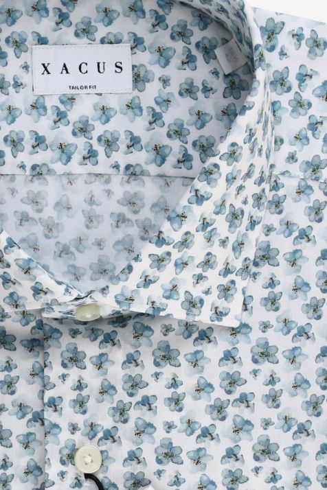 Men's Shirt Xacus Regular Patterned 100% cotton collar French Long sleeve