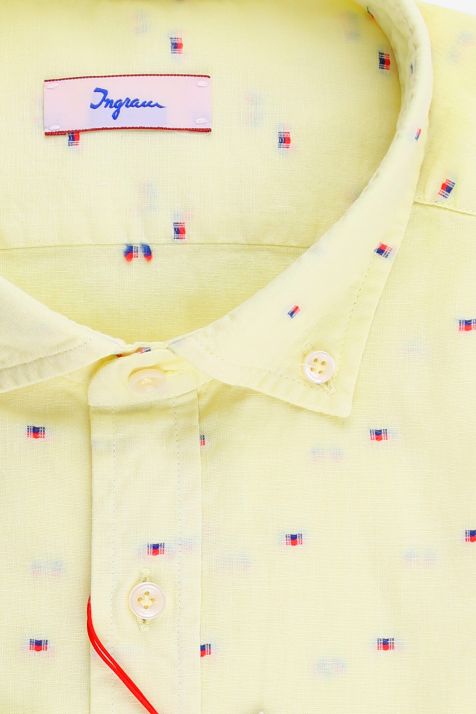 Hemd Herren Ingram Regular Halb Unifarben 100% Baumwolle kragen Button-Down Lange Ärmel