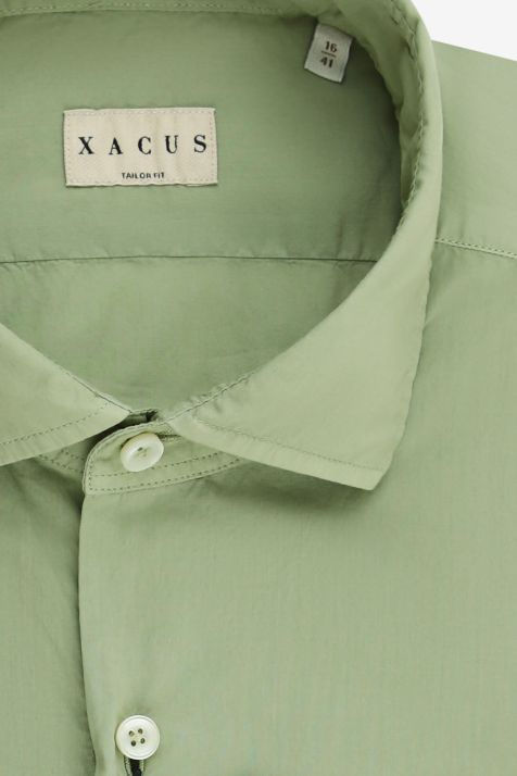 Chemise Homme Xacus Regular Uni 100% coton col Italien Manche longue