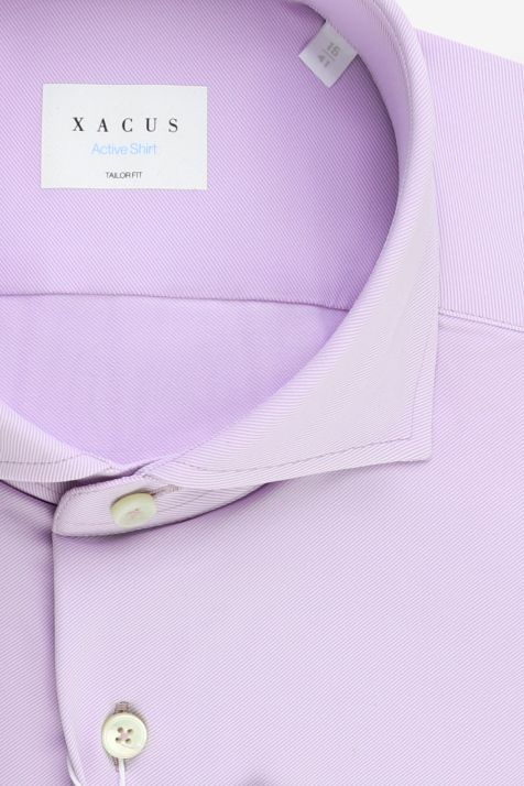 Men's Shirt Xacus Regular Plain  87% polyamide 13% elastane collar French Long sleeve
