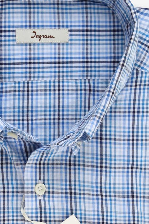 Camisa Hombre Ingram Regular Cuadros 100% algodón cuello Abotonado Manga larga