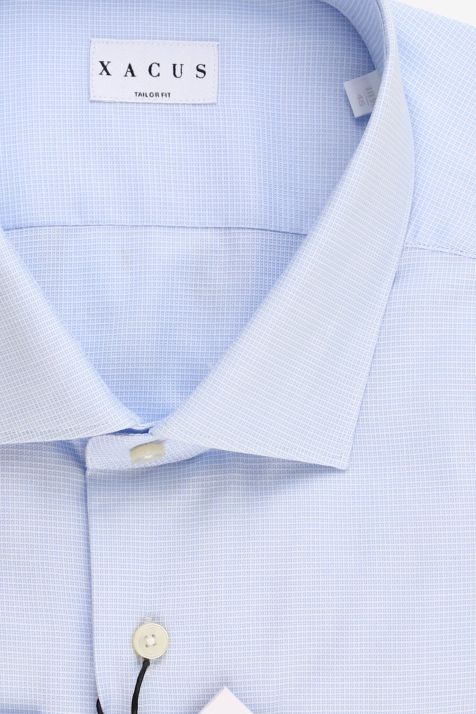 Men's Shirt Xacus Regular Semi-plain 100% cotton collar French Long sleeve