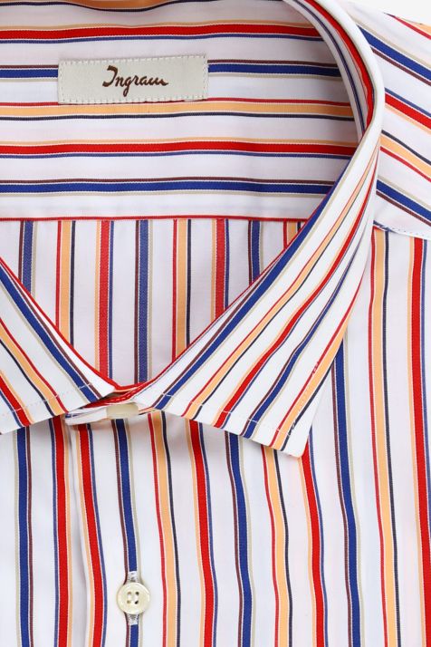Men's Shirt Ingram Regular Stripe 100% cotton collar French Long sleeve