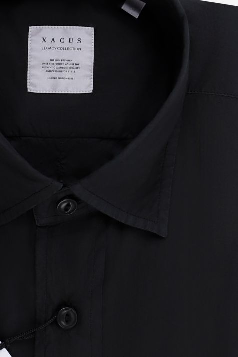 Men's Shirt Xacus Regular Plain 100% Cotton washed collar Italian Long sleeve