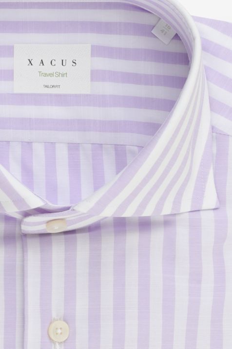 Hemd Herren Xacus Regular Bügelfreie Streifen 100% Baumwolle kragen Französisch Lange Ärmel