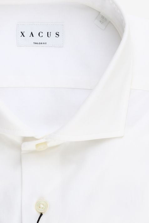 Camisa Hombre Xacus Regular Lisa 100% algodón cuello Francés Manga larga