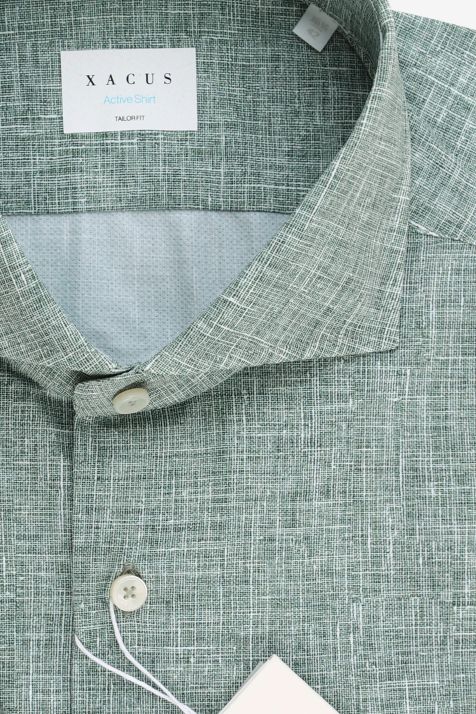 Men's Shirt Xacus Regular Not Iron Plain 86% poliammide 14% elastan  collar French Long sleeve