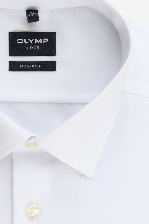 Camisa Hombre Olymp Classic No Plancha Lisa 100% algodón cuello Italiano Manga larga