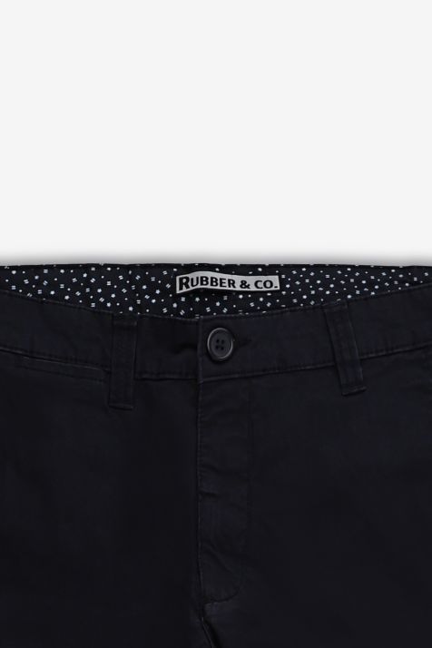 Hose Herren Rubber 5 Pocket Regular Einfarbig 98 % Baumwolle, 2 % E-Leder