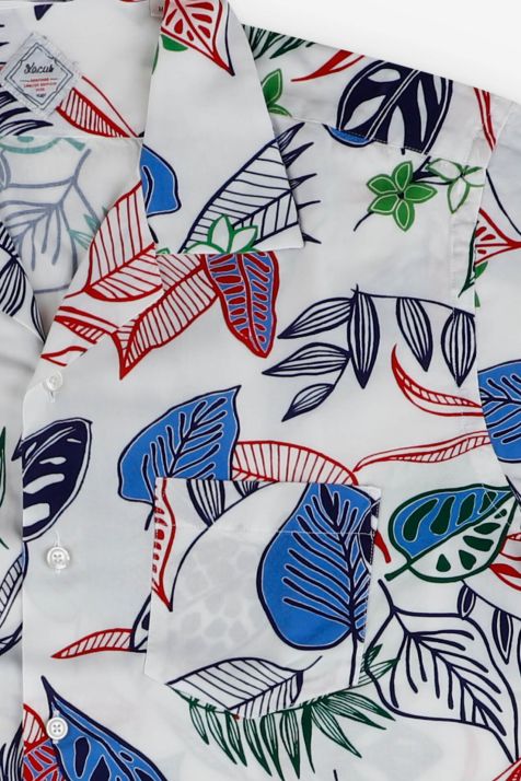 Chemise Homme Xacus Regular Motifs 100% Viscose col Hawaien Manche longue