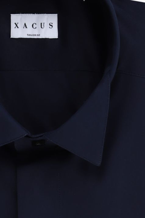 Hemd Herren Xacus Regular Einfarbig 100% Baumwolle kragen Kläppchenkragen Lange Ärmel