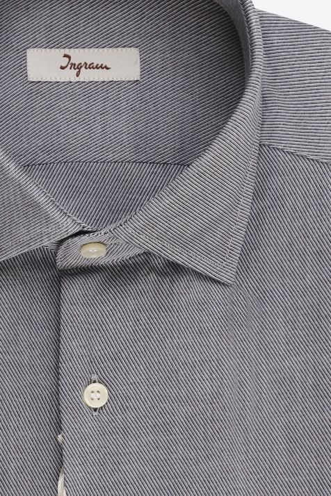 Men's Shirt Ingram Regular Stripe 100% cotton collar French Long sleeve