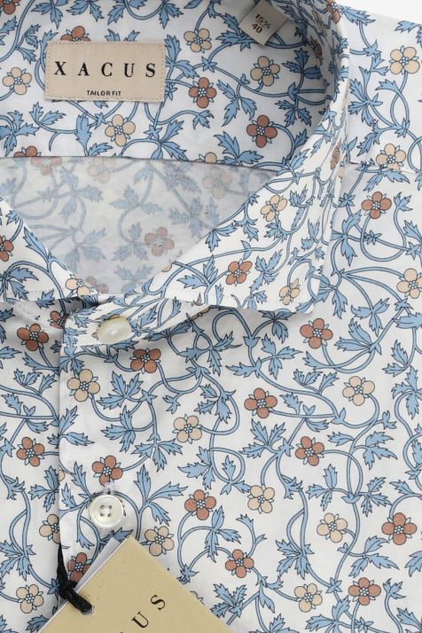 Men's Shirt Xacus Regular Patterned 100% cotton collar French Long sleeve