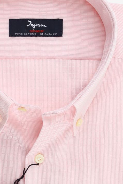 Chemise Homme Ingram Regular Sans Repassage Carreaux 100% coton col Boutonné Manche longue