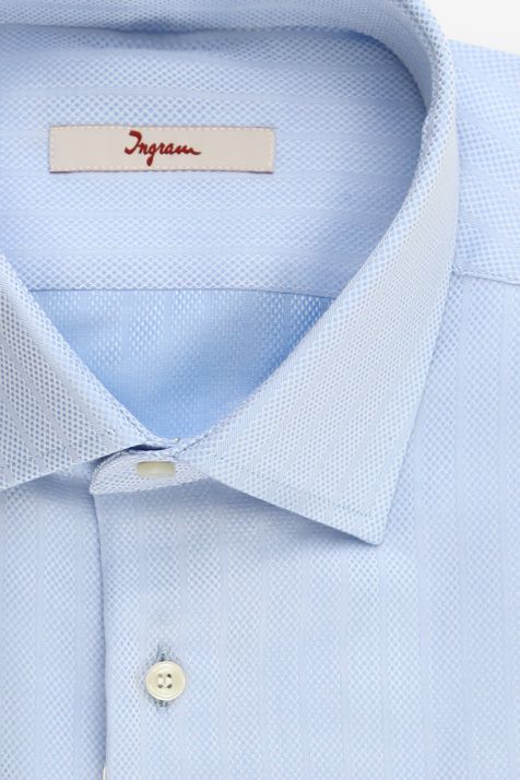 Men's Shirt Ingram Regular Stripe 100% cotton collar French Long sleeve