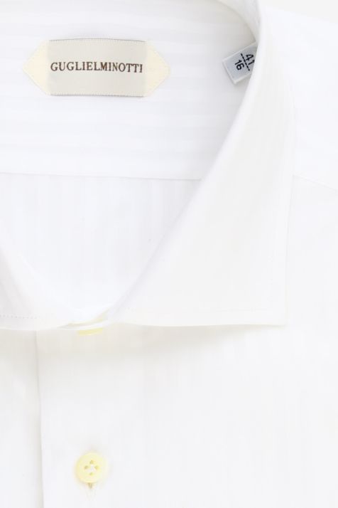 Camisa Hombre Guglielminotti Regular Rayas 100% algodón cuello Francés Manga larga