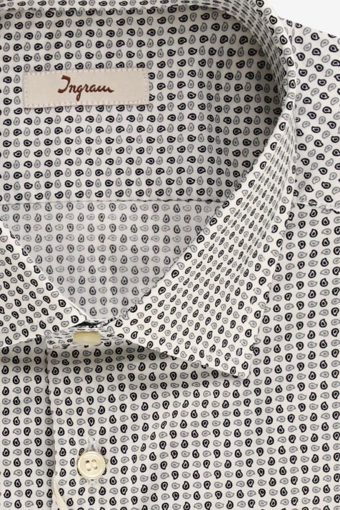Camisa Hombre Ingram Regular Diseño  100% algodón cuello Francés Manga larga