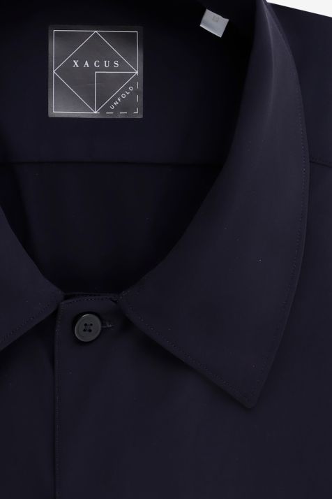 Men's Shirt Xacus Regular Plain 73% polyamide 27% elastan collar Italian Long sleeve