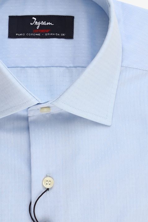 Men's Shirt Ingram Regular Not Iron Semi-plain 100% cotton collar French Long sleeve