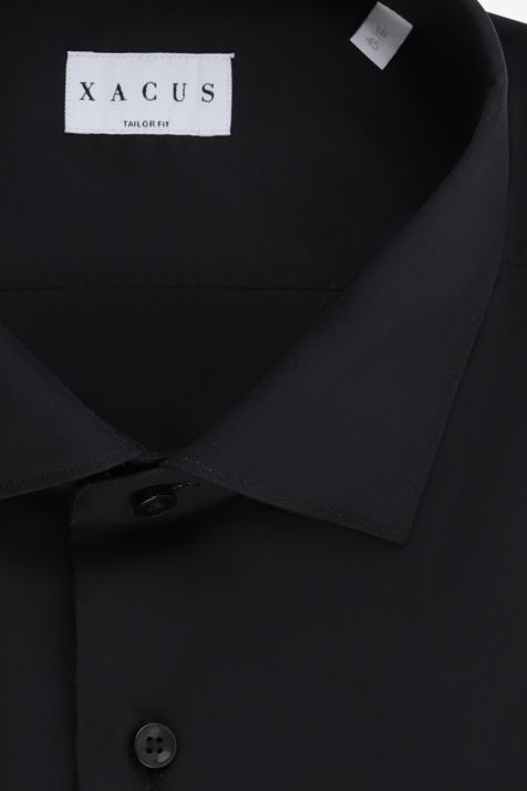 Camisa Hombre Xacus Regular Lisa 100% algodón cuello Francés Manga larga