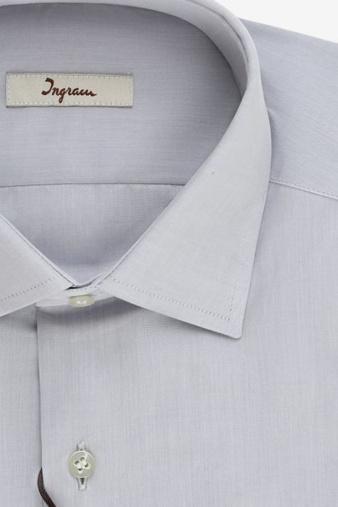 Men's Shirt Ingram Regular Plain 100% cotton collar French Long sleeve